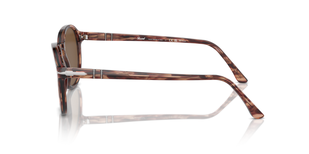 Persol PO3343S con Montatura Striato Bordeaux e Lenti Marrone - Immagine 4