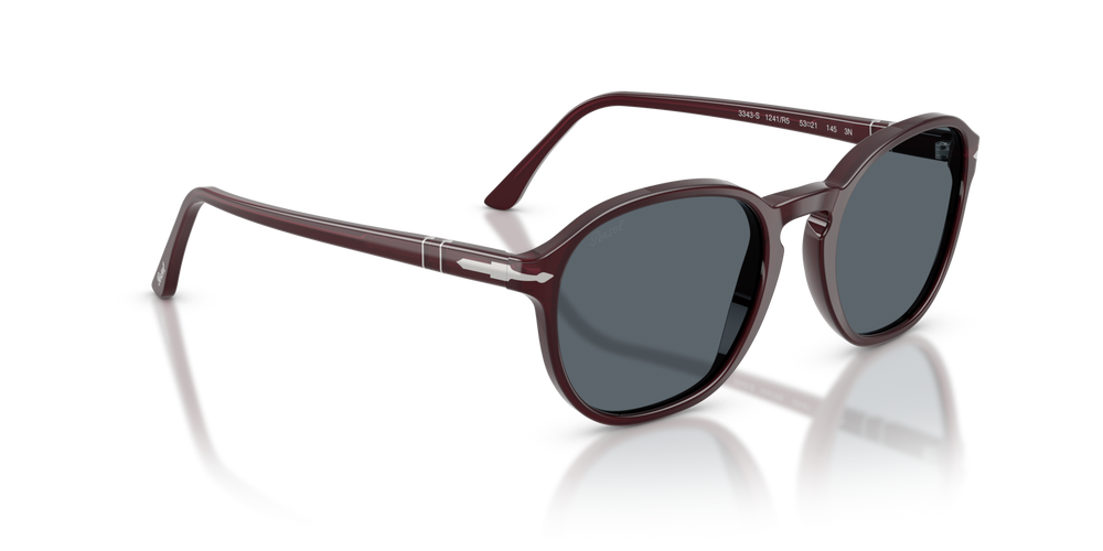Persol PO3343S avec Monture Lie de vin opalescent et Verres Bleu - Image 3