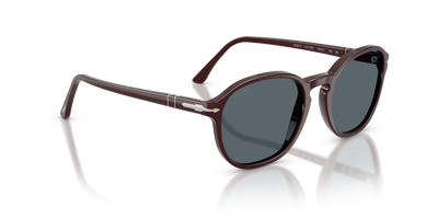 Persol PO3343S with Opal Burgundy Frame and Blue Lenses - Image 3