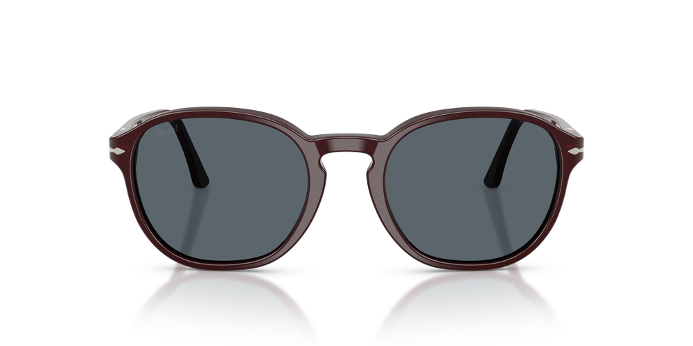 Persol PO3343S with Opal Burgundy Frame and Blue Lenses - Image 2