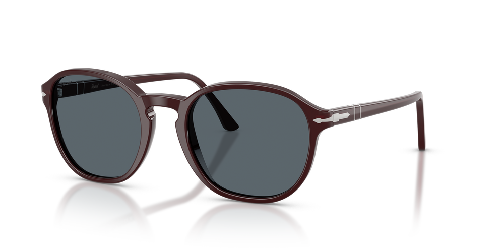 Persol PO3343S with Opal Burgundy Frame and Blue Lenses - Image 1