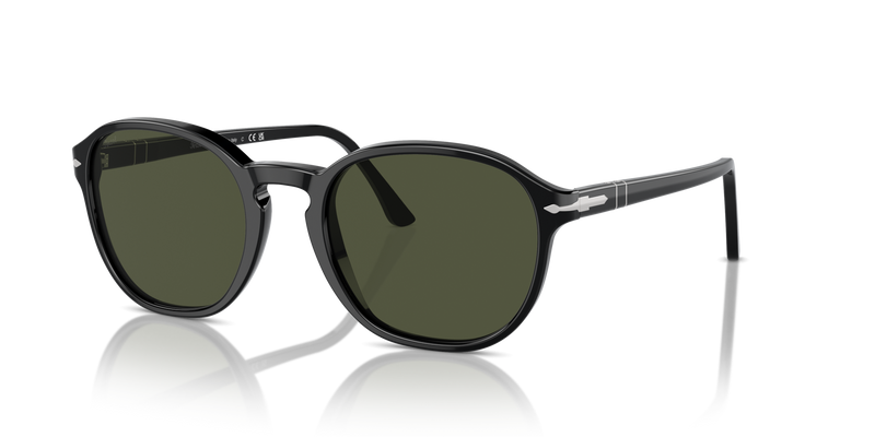 Visitar PO3343S con Montura Negro y Lentes Verde
