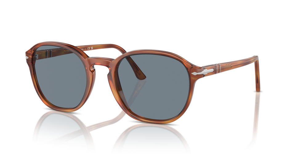 Persol PO3343S avec Monture Terre de Sienne et Verres Bleu - Image 1