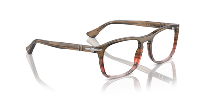 Persol PO3344V with Striped Brown Gradient Red Frame - Image 3