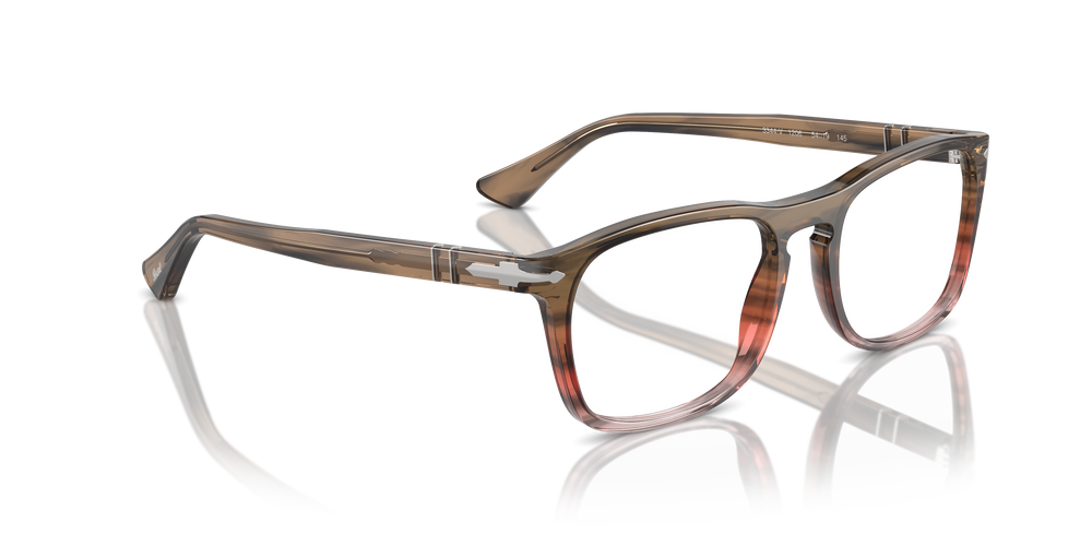 Persol PO3344V con Montatura Marrone a righe rosso sfumato - Immagine 3