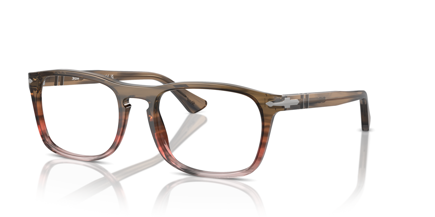 Persol PO3344V with Striped Brown Gradient Red Frame - Image 1