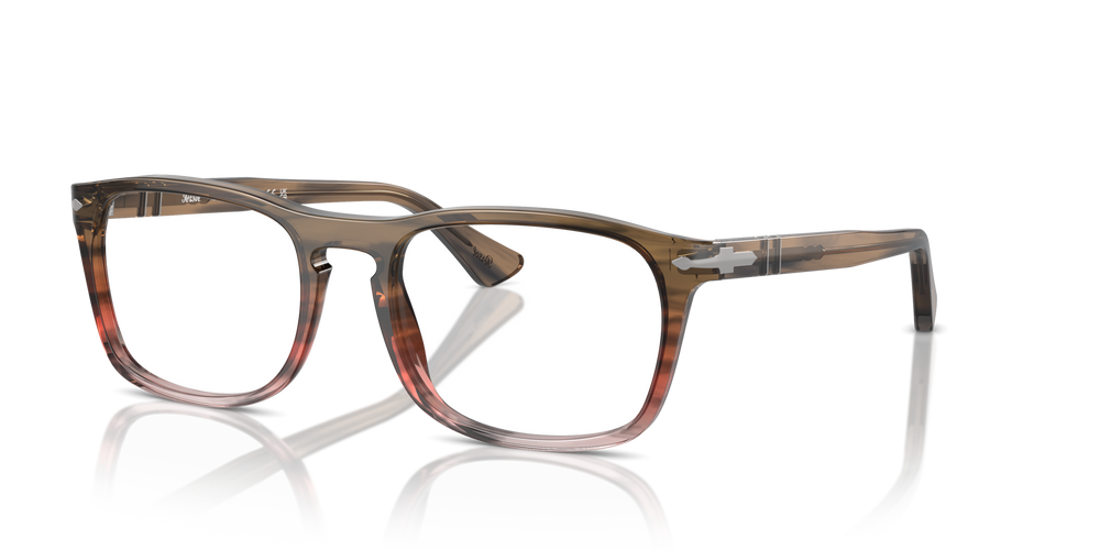Persol PO3344V with Striped Brown Gradient Red Frame - Image 1