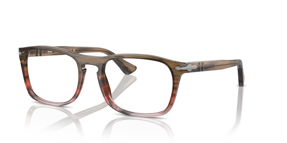 Persol PO3344V con Montatura Marrone a righe rosso sfumato - Immagine 1
