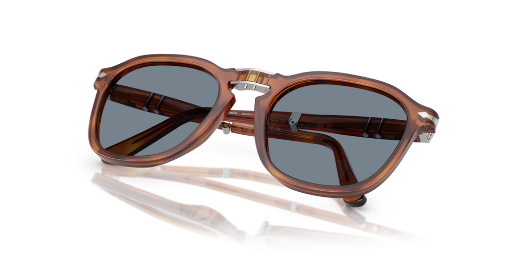 Persol PO3345S avec Monture Terre de Sienne et Verres Bleu - Image 7