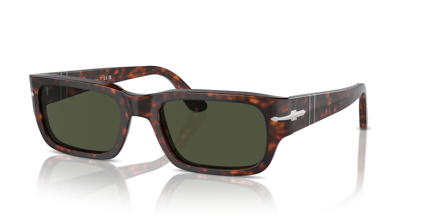Persol Adrien with Havana Frame and Green Lenses - Image 1