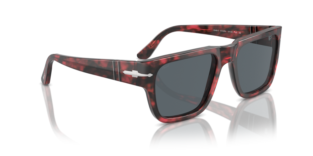 Persol PO3348S with Red Havana Frame and Blue Lenses - Image 3