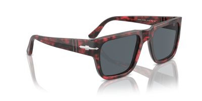 Persol PO3348S with Red Havana Frame and Blue Lenses - Image 3