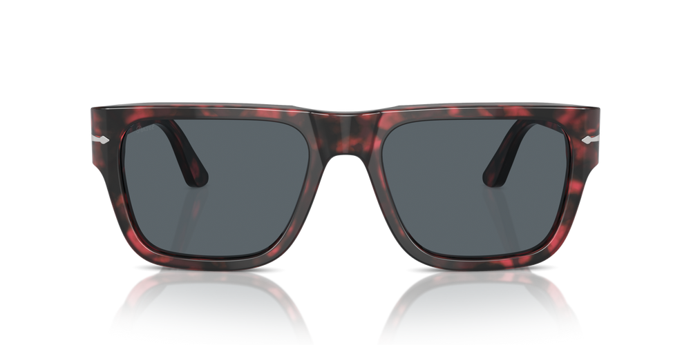 Persol PO3348S with Red Havana Frame and Blue Lenses - Image 2