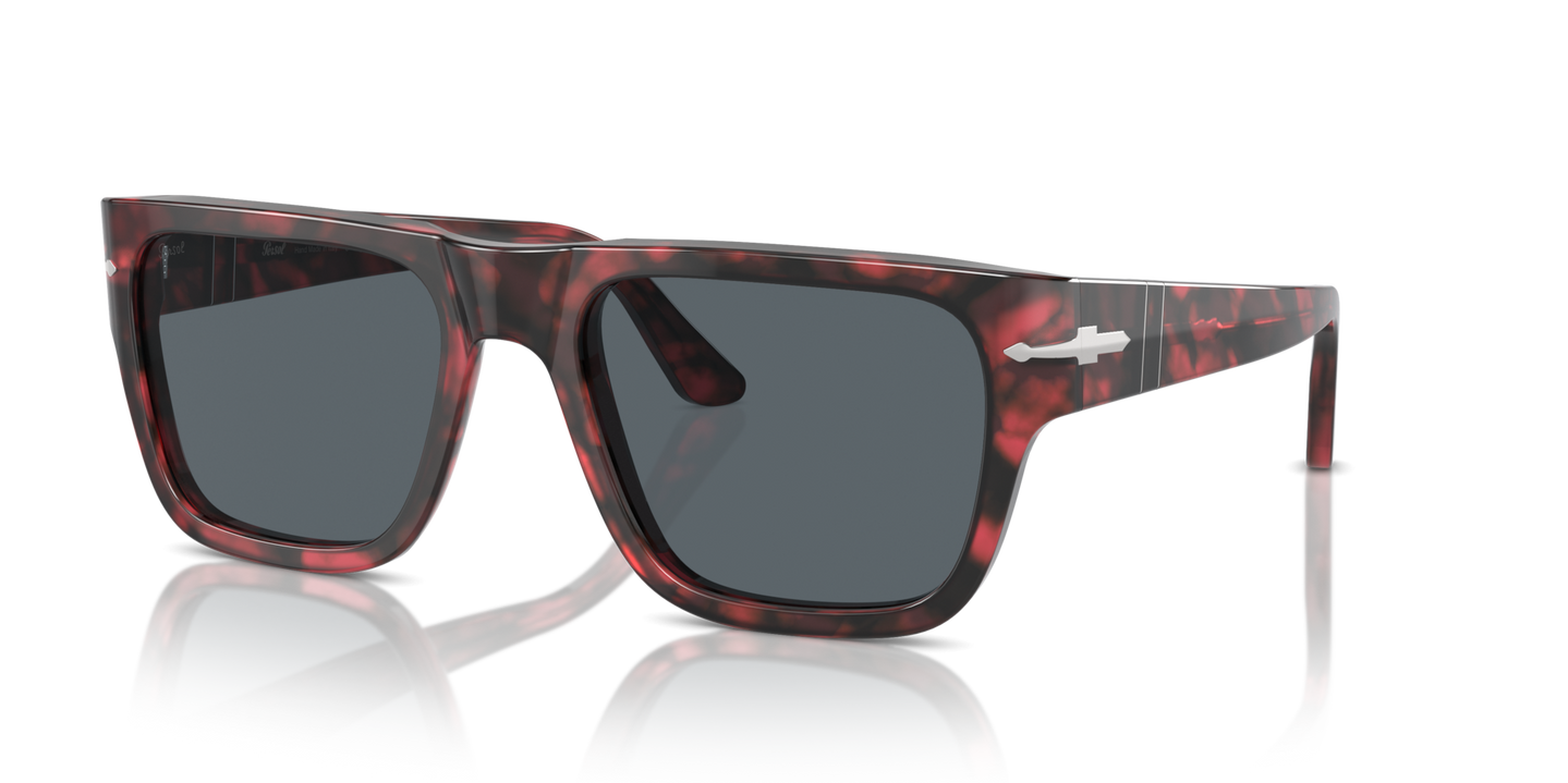 Persol PO3348S with Red Havana Frame and Blue Lenses - Image 1