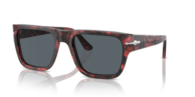 Persol PO3348S with Red Havana Frame and Blue Lenses - Image 1