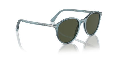 Persol PO3350S com armação Azul Transparente e lentes Verde - Imagens 3