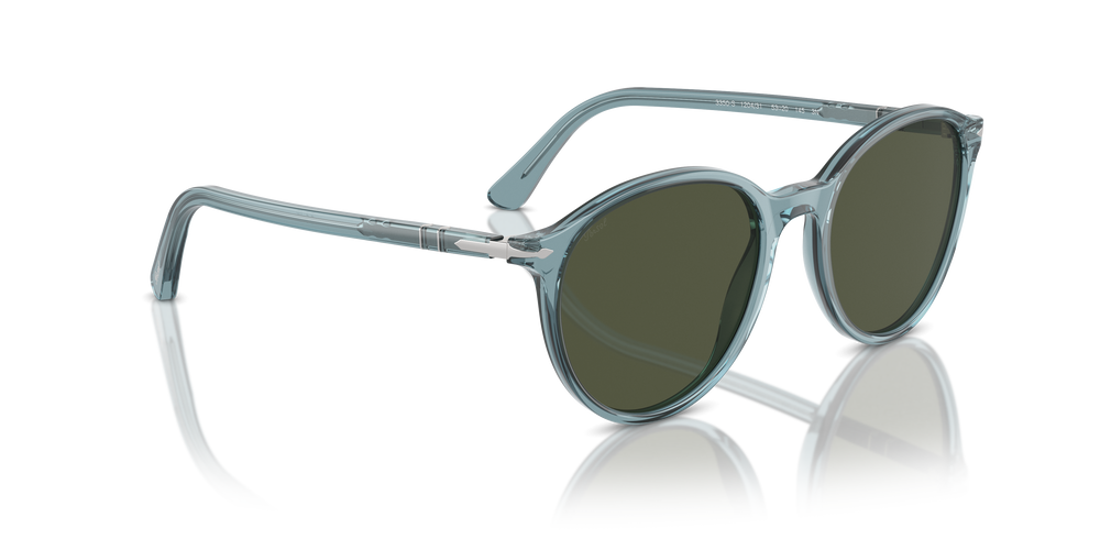 Persol PO3350S con Montatura Blu Trasparente e Lenti Verde - Immagine 3