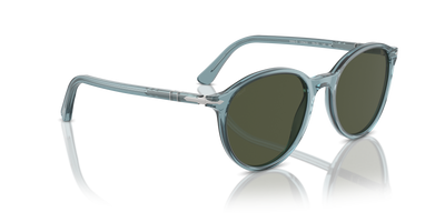 Persol PO3350S con Montatura Blu Trasparente e Lenti Verde - Immagine 3