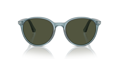 Persol PO3350S with Transparent Blue Frame and Green Lenses - Image 2