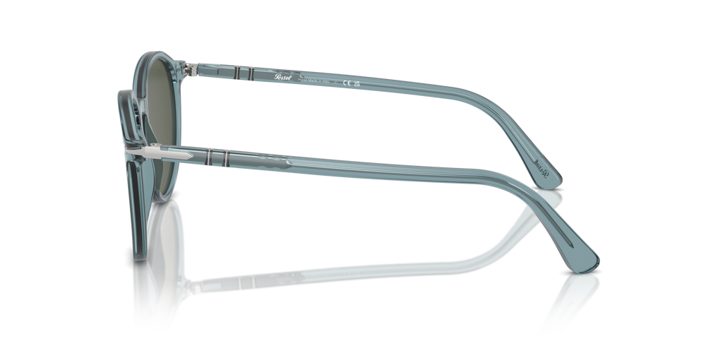Persol PO3350S com armação Azul Transparente e lentes Verde - Imagens 4