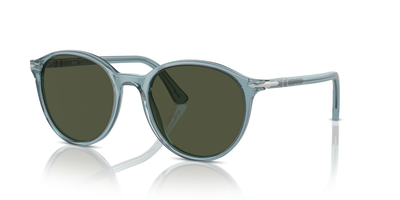 Persol PO3350S com armação Azul Transparente e lentes Verde - Imagens 1