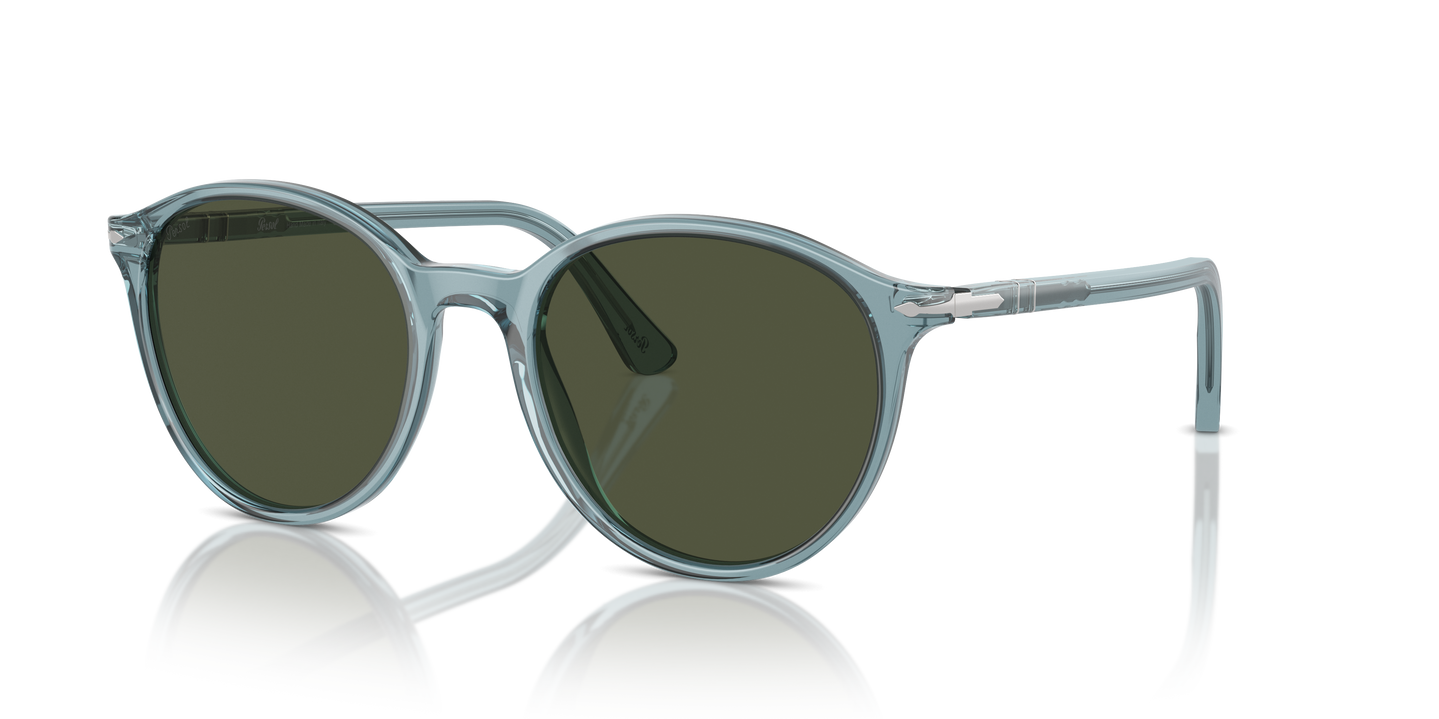 Persol PO3350S con Montatura Blu Trasparente e Lenti Verde - Immagine 1