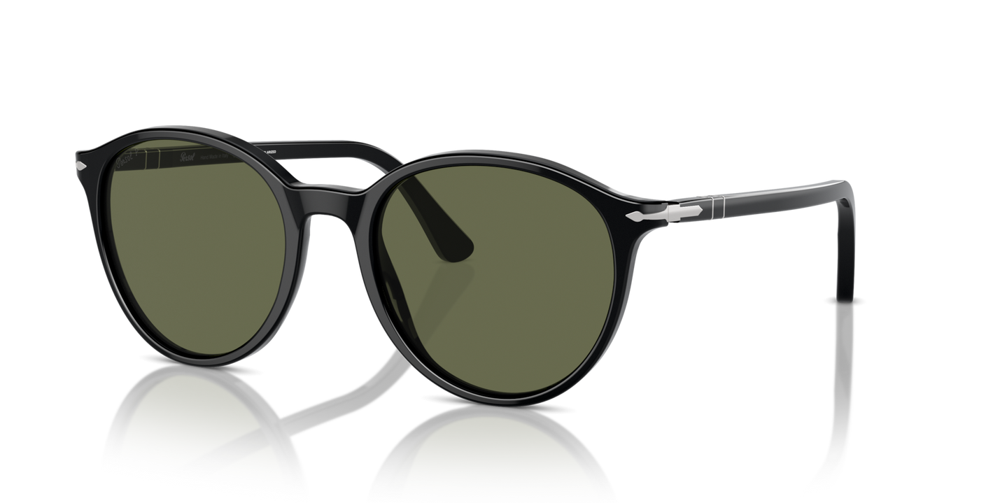 Persol PO3350S with Black Frame and Green Lenses - Image 1