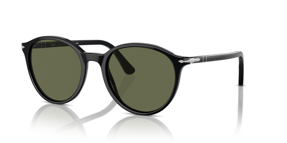 Persol PO3350S with Black Frame and Green Lenses - Image 1