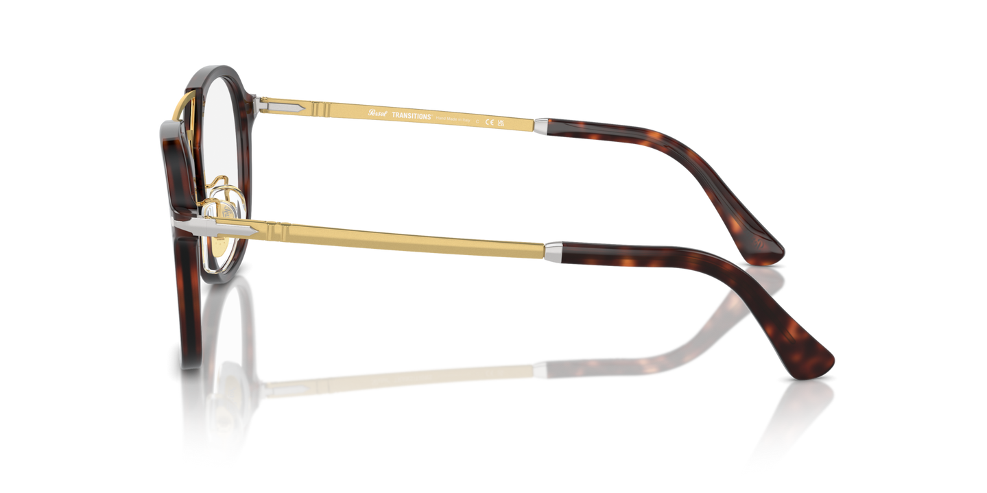 Persol PO3352S - Transitions® with Havana Frame and Blue Lenses - Image 1