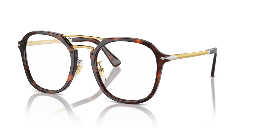 Persol PO3352S - Transitions® with Havana Frame and Blue Lenses - Image 1