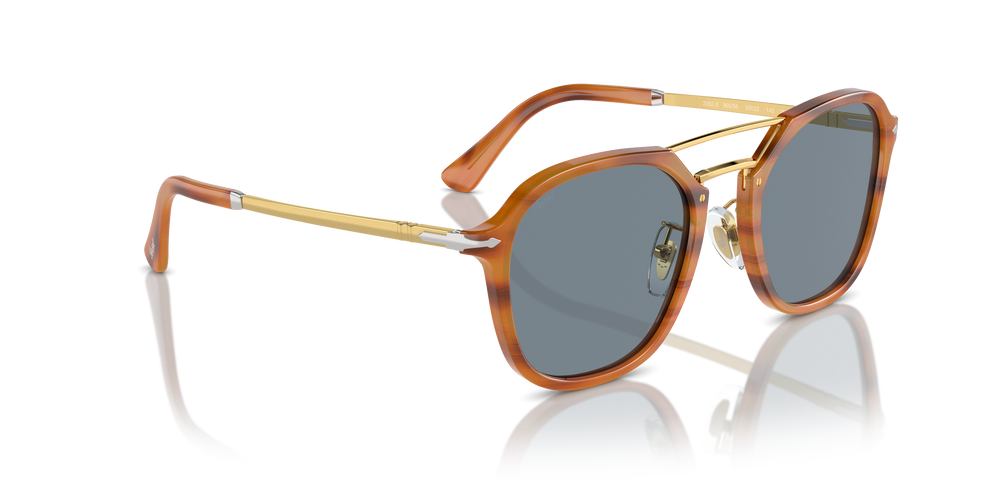 Persol PO3352S con Montatura Striato Marrone e Lenti Blu - Immagine 3