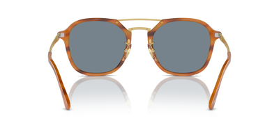 Persol PO3352S con Montatura Striato Marrone e Lenti Blu - Immagine 5
