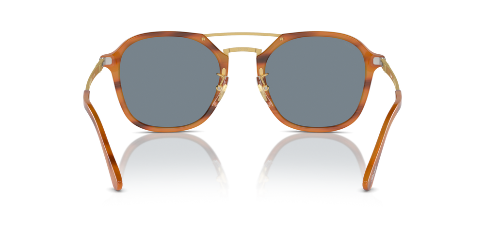 Persol PO3352S with Striped Brown Frame and Blue Lenses - Image 5