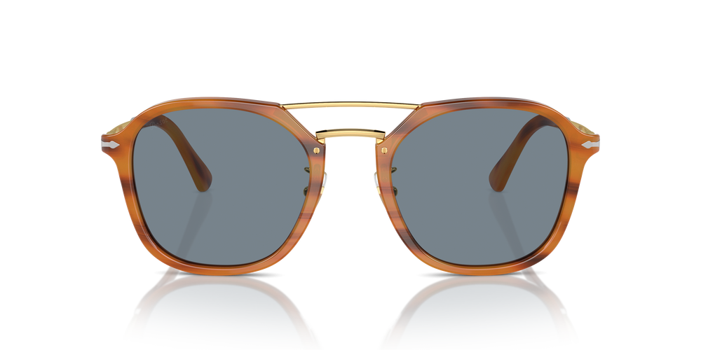 Persol PO3352S con Montatura Striato Marrone e Lenti Blu - Immagine 2