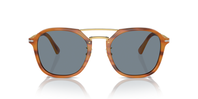 Persol PO3352S con Montatura Striato Marrone e Lenti Blu - Immagine 2
