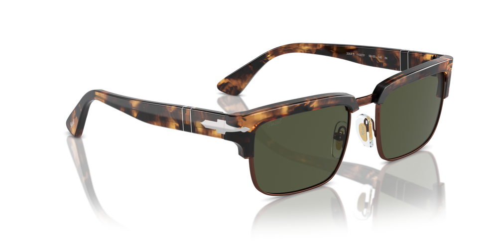 Persol PO3354S with Honey Tortoise/Brown Frame and Green Lenses - Image 3