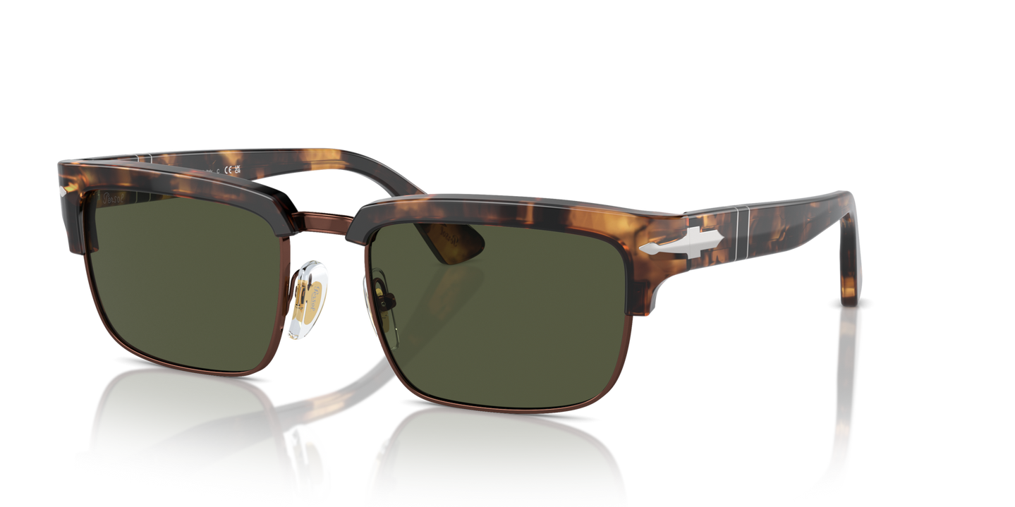 Persol PO3354S with Honey Tortoise/Brown Frame and Green Lenses - Image 1