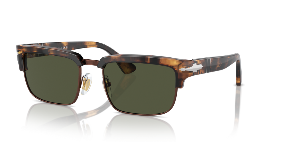Persol PO3354S with Honey Tortoise/Brown Frame and Green Lenses - Image 1
