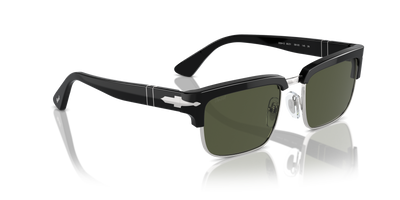 Persol PO3354S with Black/Silver Frame and Green Lenses - Image 3