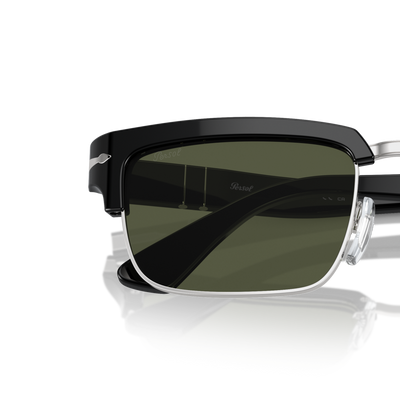 Persol PO3354S avec Monture Noir/ Argent et Verres Vert – Image variante
