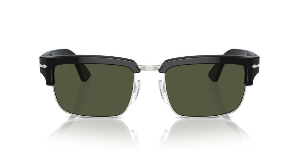 Persol PO3354S avec Monture Noir/ Argent et Verres Vert - Image 2