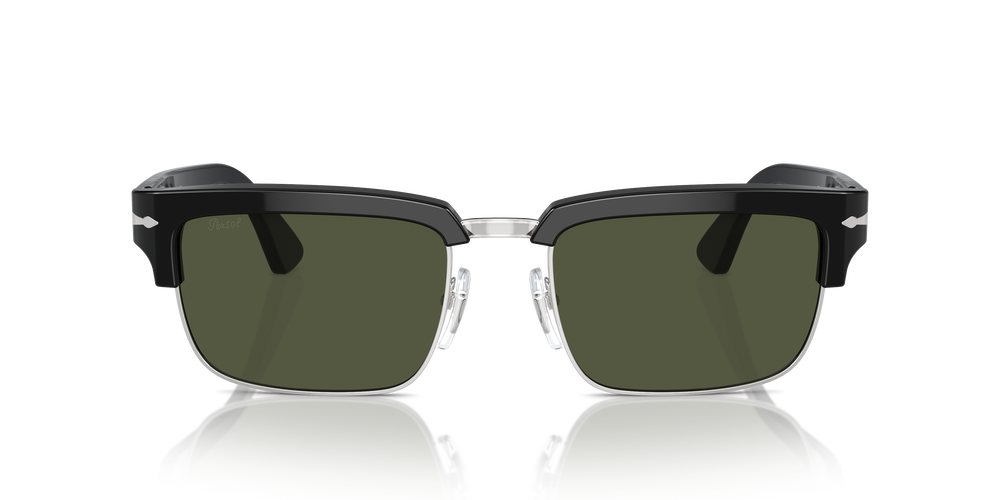Persol PO3354S with Black/Silver Frame and Green Lenses - Image 2