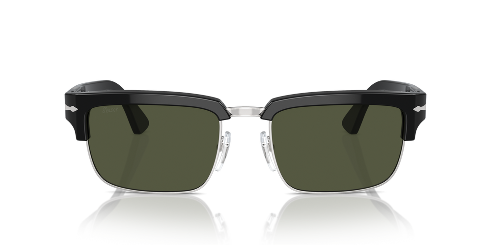 Persol PO3354S with Black/Silver Frame and Green Lenses - Image 2
