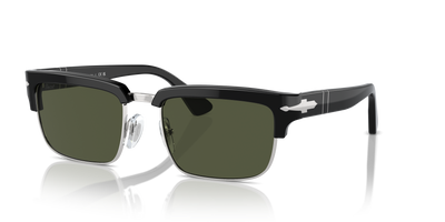 Persol PO3354S with Black/Silver Frame and Green Lenses - Image 1