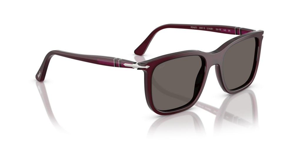 Persol PO3357S - Renzo con Montatura Prugna perlaceo e Lenti Grigio - Immagine 3