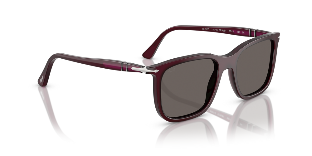Persol PO3357S - Renzo with Milky Plum Frame and Grey Lenses - Image 3