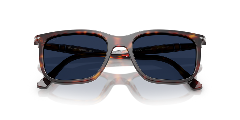 Persol PO3357S - Renzo Transitions® with Havana Frame and Blue Lenses - Image 6