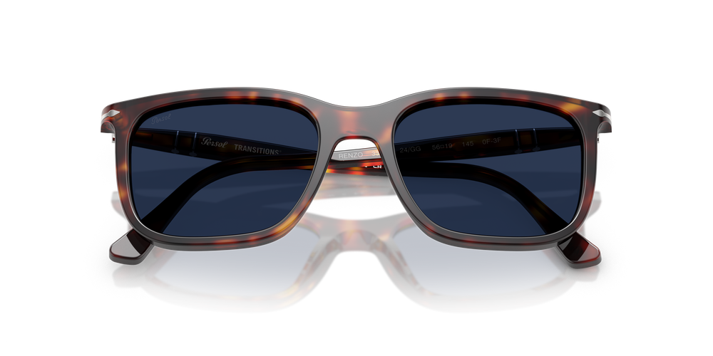 Persol PO3357S - Renzo Transitions® con Montatura Havana e Lenti Blu - Immagine 6
