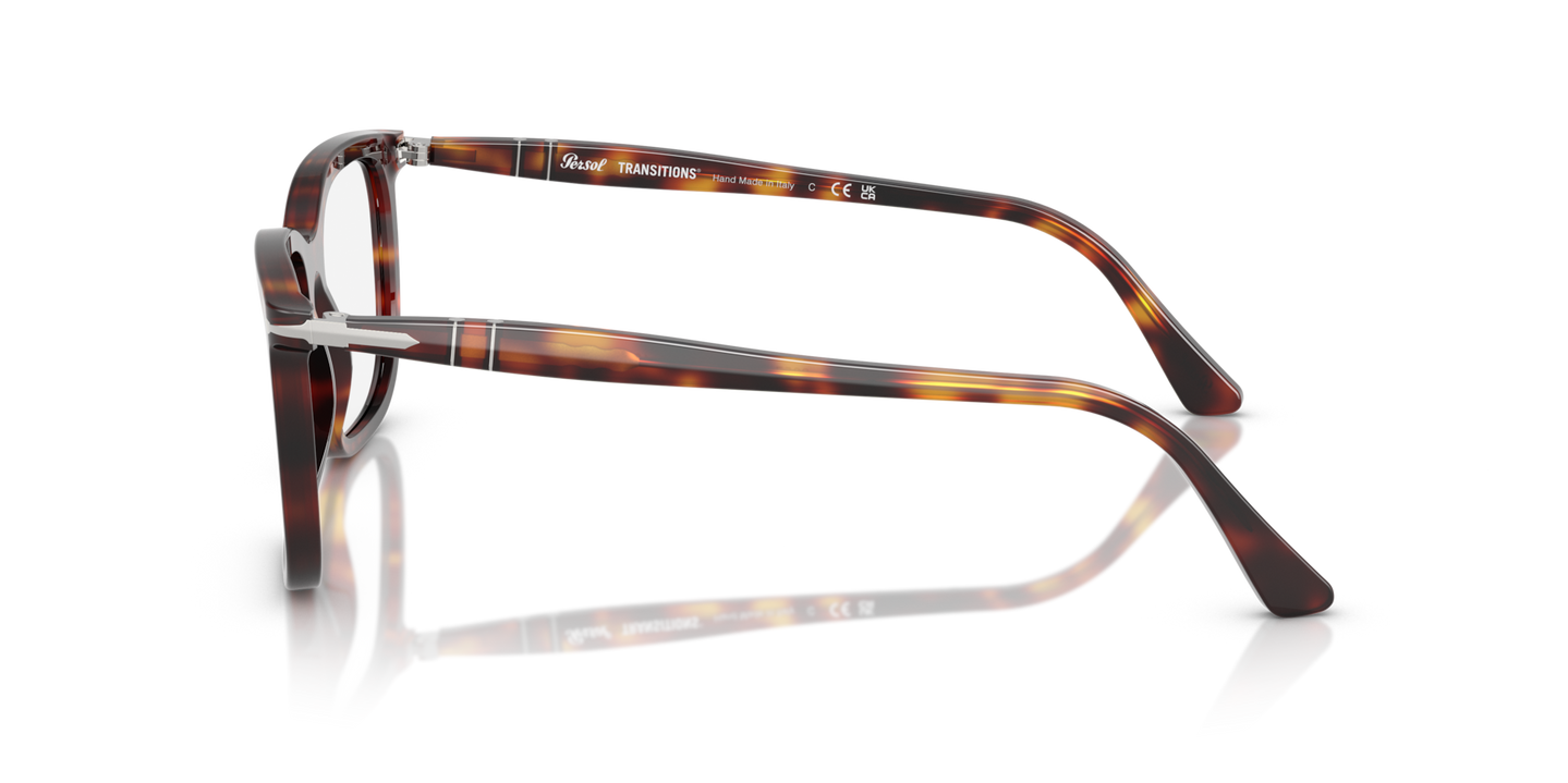 Persol PO3357S - Renzo Transitions® with Havana Frame and Blue Lenses - Image 1