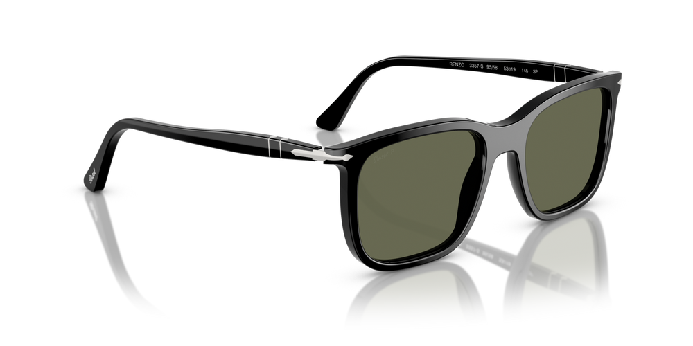 Persol PO3357S - Renzo with Black Frame and Green Lenses - Image 3